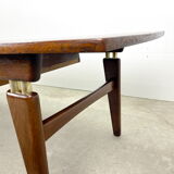 Retro teak coffee table with drawer