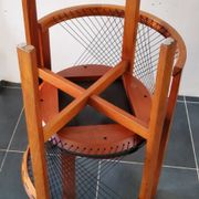 Niels Jorgen Haugesen String wood and leather chairs for Tranekaer, Denmark