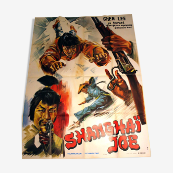 Affiche cinéma originale Western "Shangaï Joe" 1968 Chen Lee 120x160cm