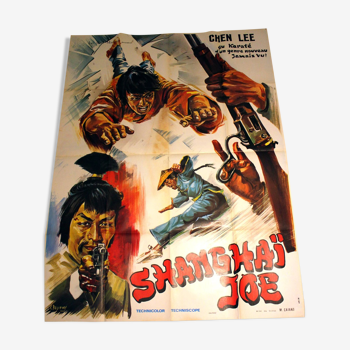 Original Western cinema poster "Shangaï Joe" 1968 Chen Lee 120x160cm