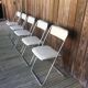 Set of 5 folding chairs 1970 chrome