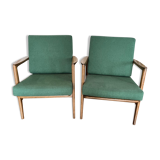 Pair of armchairs Swarzedzka Factory, 60s