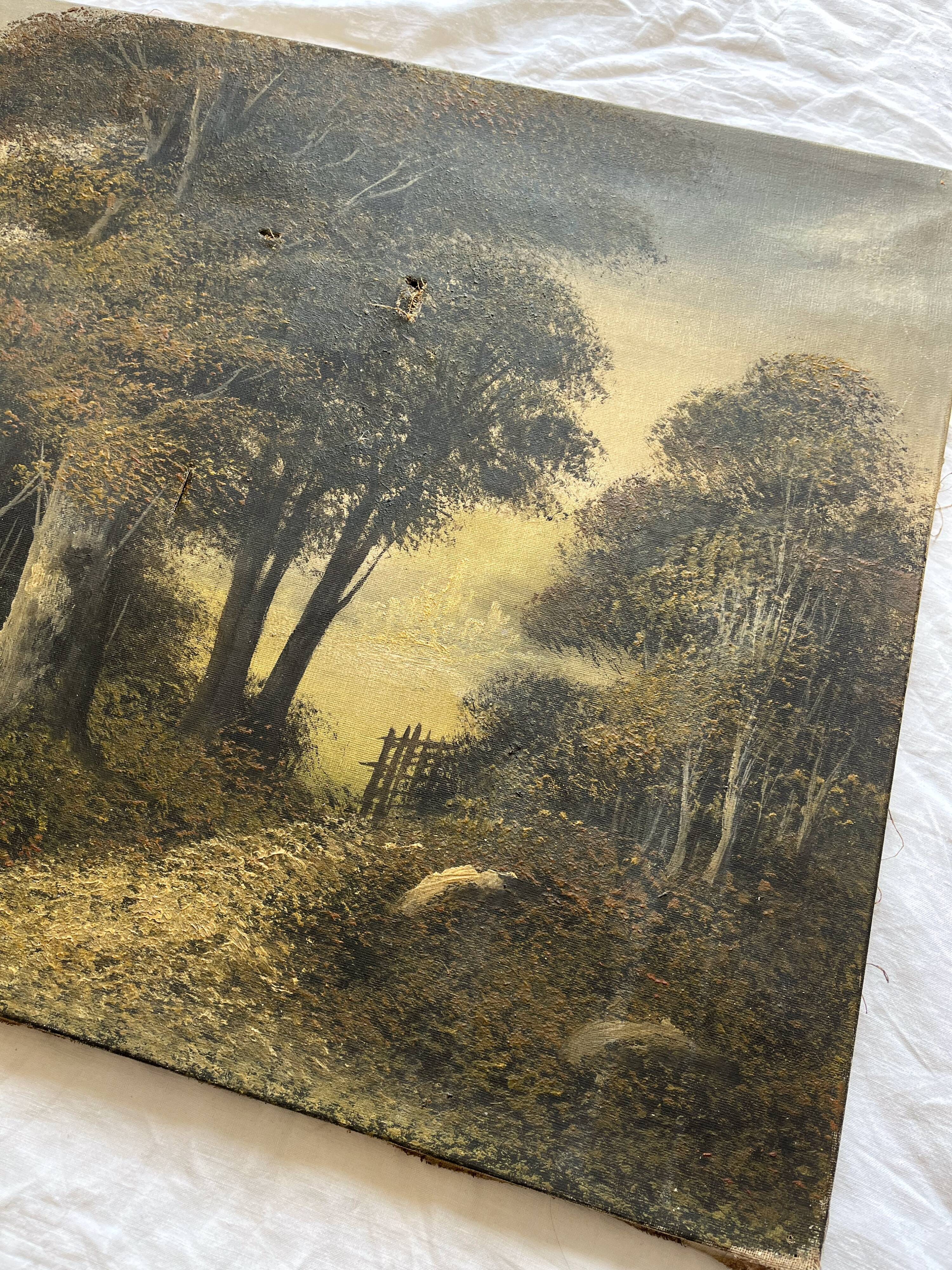 Oil painting on canvas, 19th century