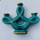 Triple ceramic candlestick Art Deco