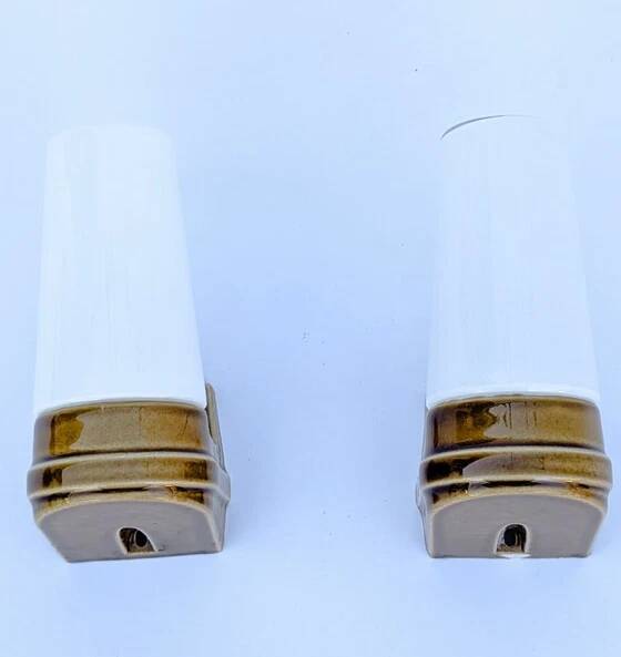 Pair of wall sconces "Bernadotte" model 6080 in ochre porcelain by Sigvard Bernadotte for Ifö - 1960