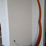 Curvated mahogany floor lamp