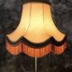 French brass floor lamp with fringes, mid-20th century