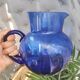 Vintage blue glass pitcher