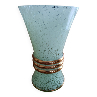 Art Deco vase in the style of Clichy Green