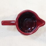 Pitcher vintage red slurry in faience of st clement with fruit
