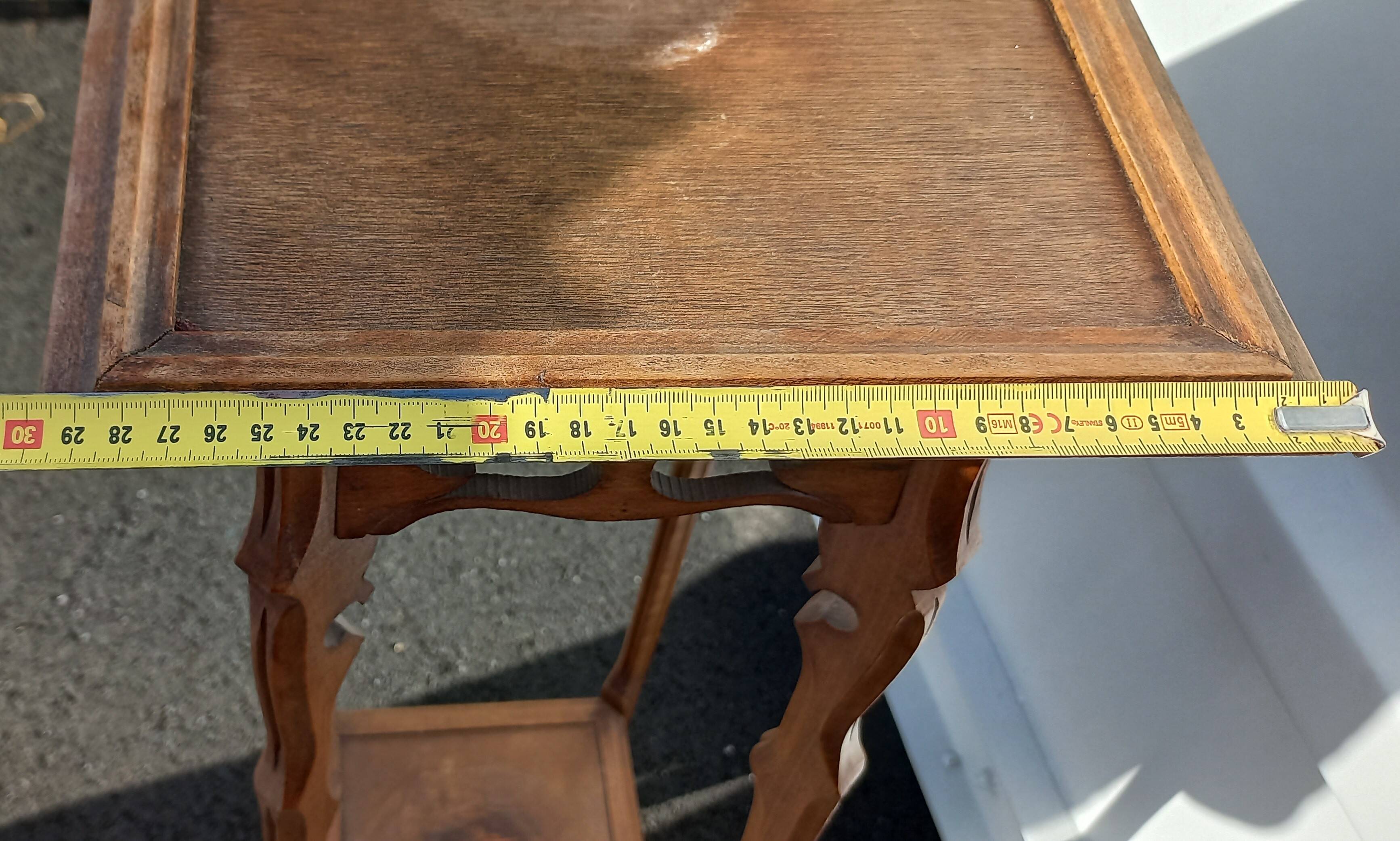 Old large beech saddle from the 1930s for plant holders