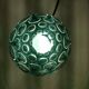 Mid century modernist green blue bubble glass lamp