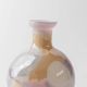Milky White Murano Glass Vase with Pastel Dots Italian 1980s Vintage Table Decor
