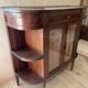 Antique marble and wood sideboard