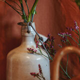 Grey glazed stoneware bottle