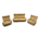 Sofa and armchairs orchid by Michel Cadestin edition Airborne