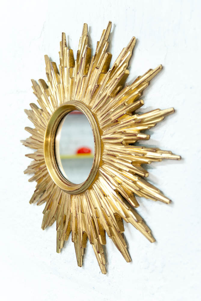 Mirror golden sun 48x48cm