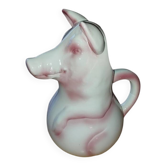 Grand pichet cochon en faïence – Saint-Clément France, état exceptionnel