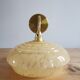 Vintage lampshade wall lamp in yellow Clichy glass
