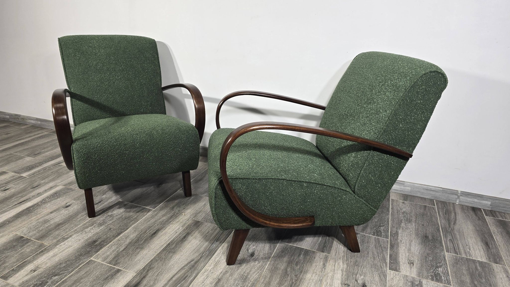 Chaises longues de Jindrich Halabala, années 1940, ensemble de 2