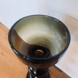 Black smoked glass vase