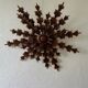 Wooden sunflower decoration Poland 60s