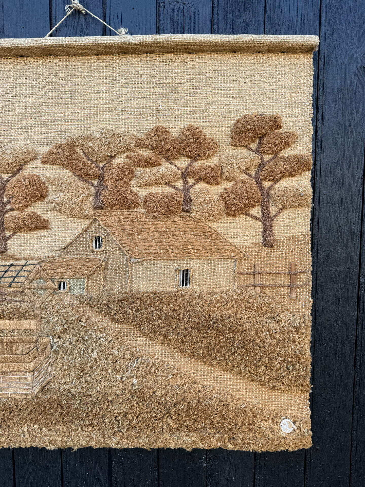 Large jute tapestry from the 70s.