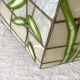 Pendant lamp in mother-of-pearl and brass with bamboo decor