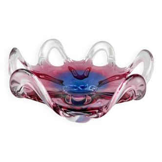 Czech Art Glass Bowl by Josef Hospodka for Chribska Glassworks, 1960's