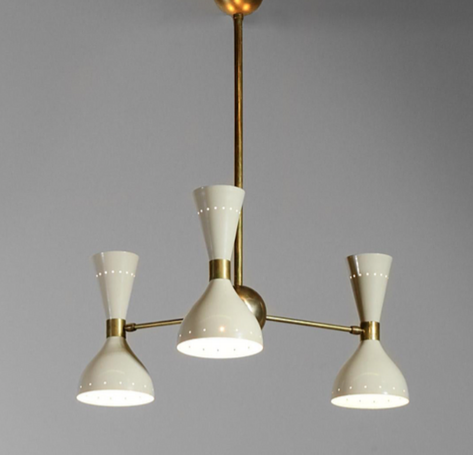 Moonlight Chandelier White 3 Arms