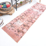 2x9 Pink Floral Vintage Runner Rug