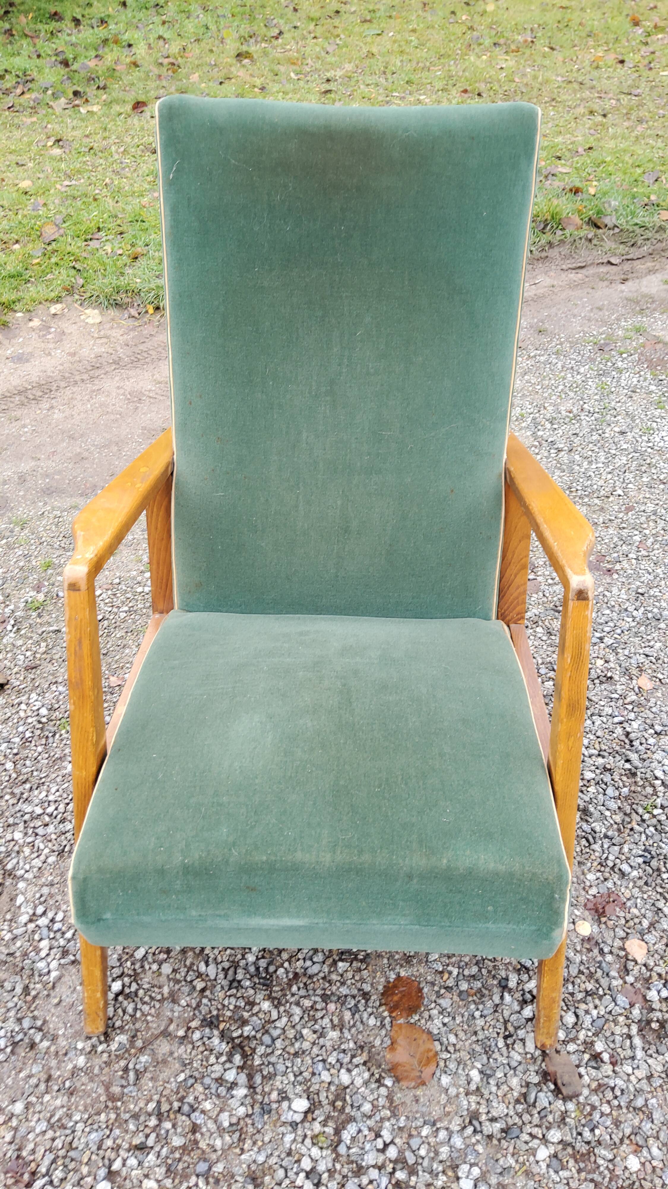 Paire de fauteuils des années 50 GMC pieds compas