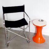 Vintage chrome tubular armchair