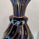 Two-handled baluster vase in late 19th century earthenware from the Gustave Asch factory (1856-1911)
