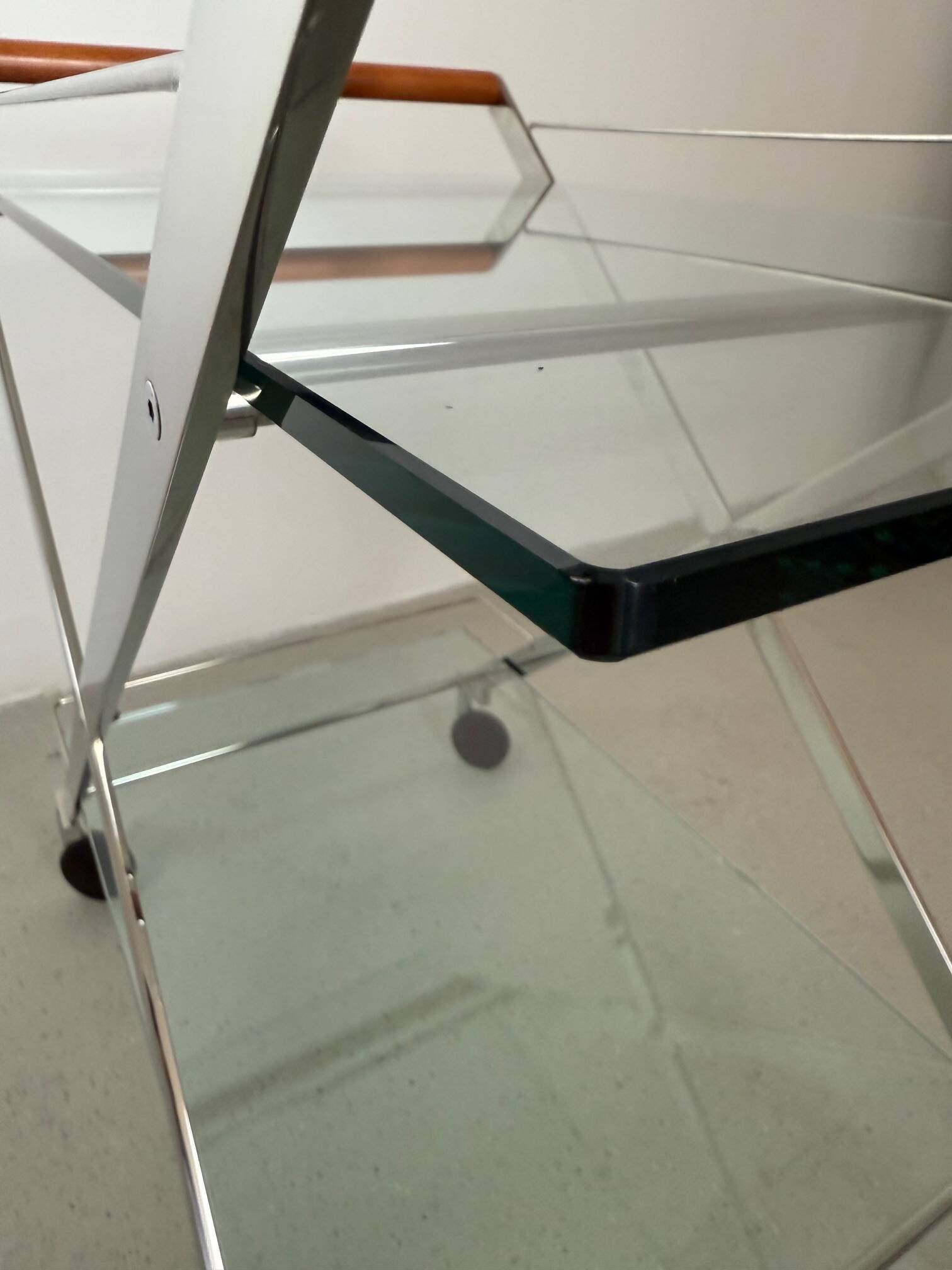 1980s Modernist Gallotti and Radice “Mister” Bar Trolley, Serving Cart