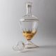 Carafe vintage en verre de Murano des années 1960, verre clair avec détails dorés et bouchon