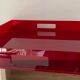 Design top in red plexiglass