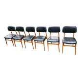 Series of 6 old Scandinavian design chairs