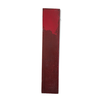 Red sign letter i in zinc old metal 30 cm