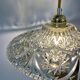 Suspension abat-jour vintage en verre ciselé