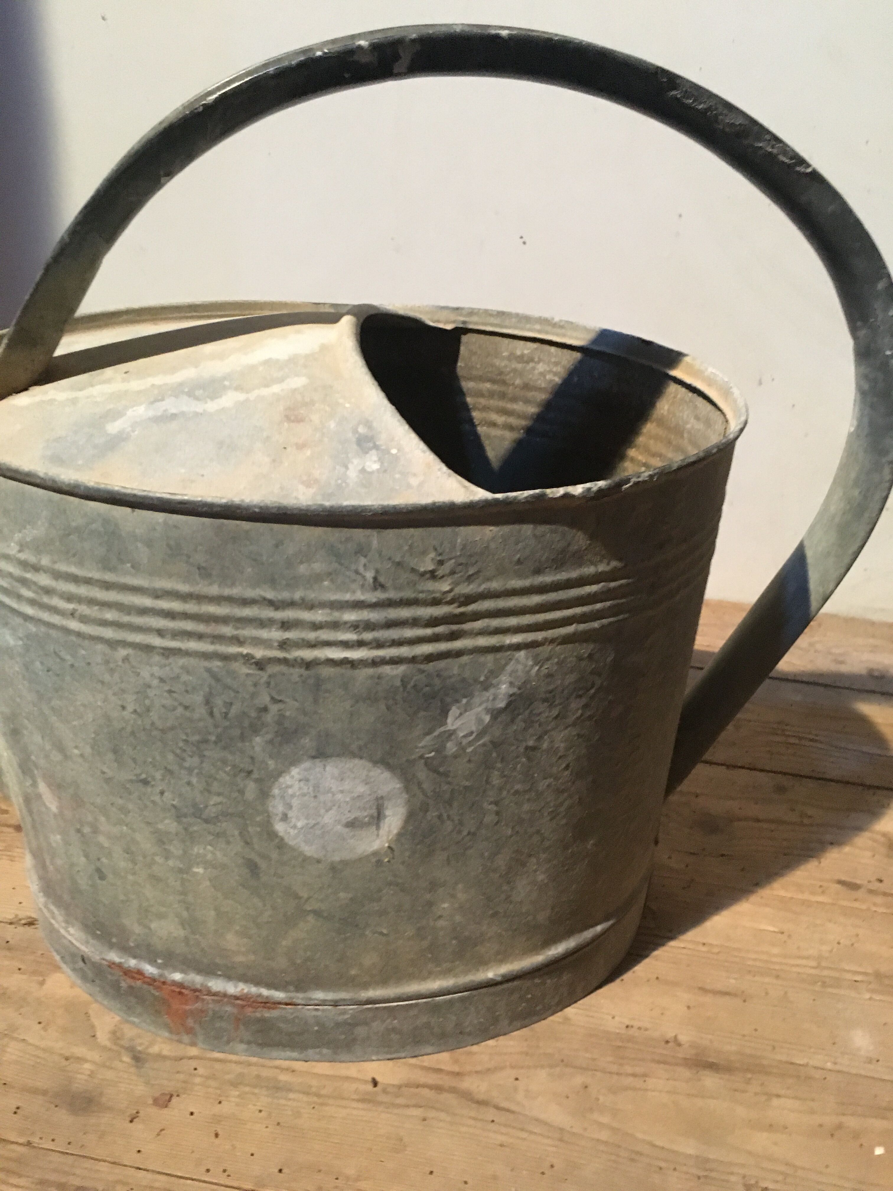 Zinc and copper apple watering can
