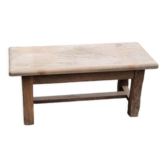 Old brutalist oak farmhouse coffee table