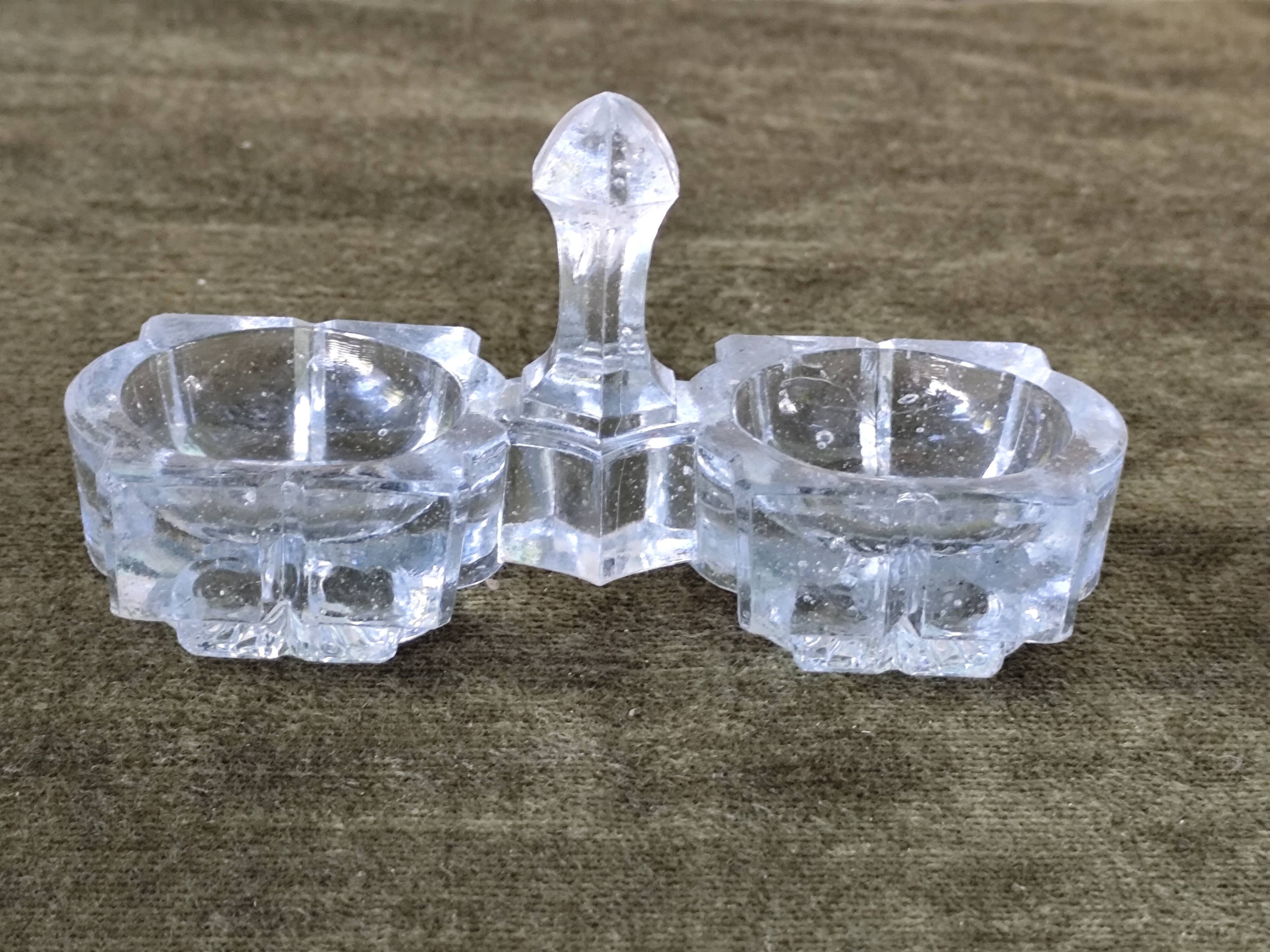 Antique Vintage Glass Salt and Pepper Shakers