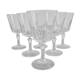 Service de 6 verres à eau en cristal ciselé