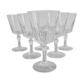 Service de 6 verres à eau en cristal ciselé
