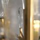 Italian brass chandelier with glass icicles from Sciolari, 1970