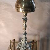 lamp, modernism, bronze, brass, metal, art nouveau 47x15 elec ok