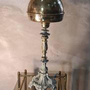 lamp, modernism, bronze, brass, metal, art nouveau 47x15 elec ok