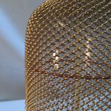 Siphon water bottle of Seltz Merkuria gold mesh rating - Vintage Czechoslovakia