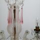 Pink stamps chandelier